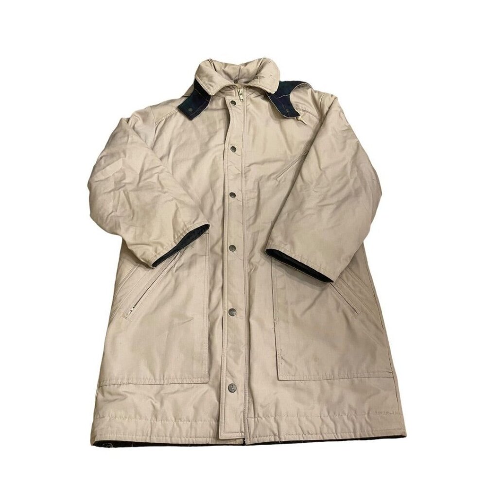 38R London Fog Weatherwear Men's Tan Winter Insulated Overcoat Coat Jacket Vinta
